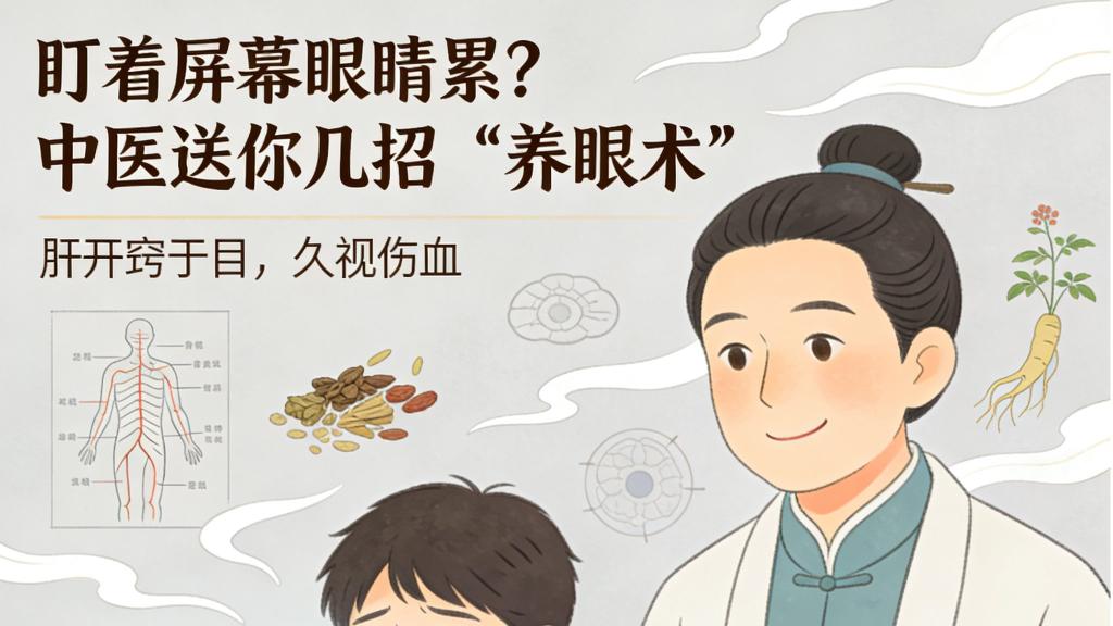 盯着屏幕眼睛累？中医送你几招“养眼术”